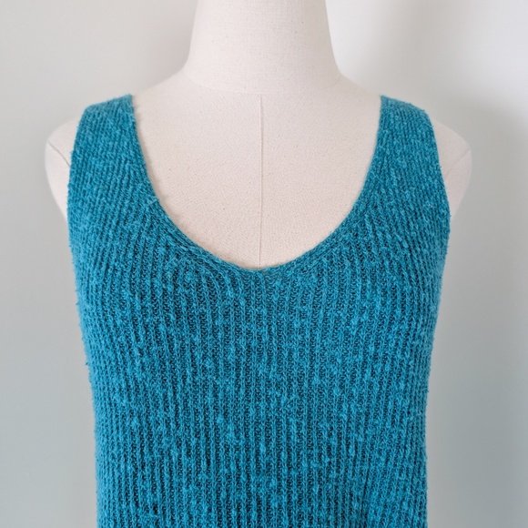 Gap Knit Tank Top Teal Sleeveless V-Neck Scoop Tank Camisole - Picture 9 of 10
